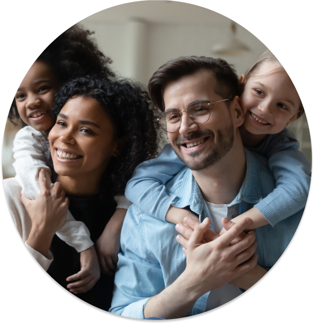 Happy family at San Andreas Family Dental